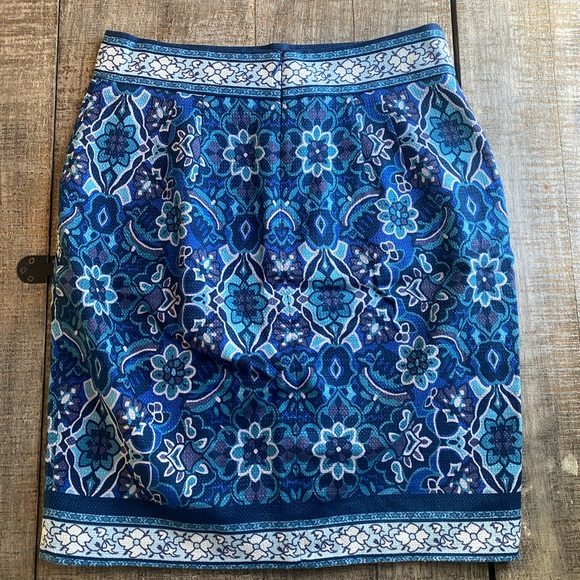 Blue Floral Midi Skirt - Picture 3 of 4